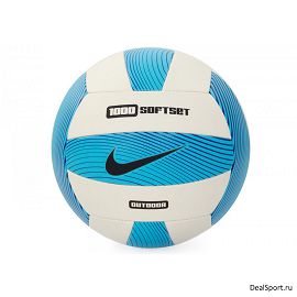 Мяч волейбольный Nike 1000 Softset Outdoor Volleyball Inflated With Box Ns Electric Greenegamma BlueN.VO.07.932.NS - фото 1