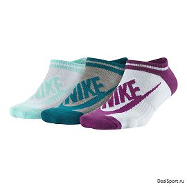 Носки Nike Womens Sportswear Striped No-show Socks 3 PairsSX6064-987 - фото 1