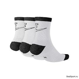 Носки Nike Sportswear Striped Low Crew Socks 3 PairsSX6065-100 - фото 2