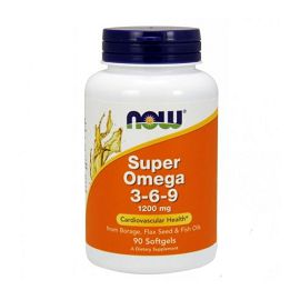 Полезные жиры NOW Super Omega 3-6-9 1200 mg 90 софтгелькапс.6013336 - фото 1