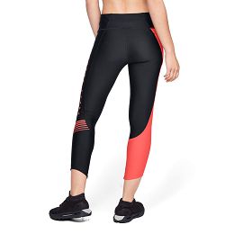 Леггинсы under armour Armour Fly Fast Graphic Crop Black  After Burn  Reflective 1317291-001 - фото 2