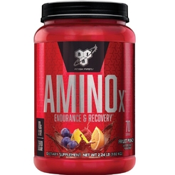  Amino-X (70 serv/1.02 kg) - Фруктовый пуншBSN. Amino-X (70 serv/1.02 kg) - Fruit Punch NEW DESIGN - фото 1