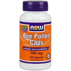 Витамины NOW Bee Pollen 500 mg 100 capsNOW. Bee Pollen 500 mg 100 caps - фото 1