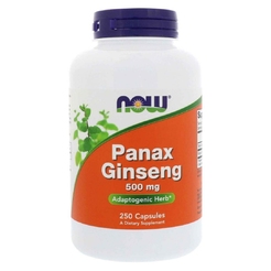  Panax Ginseng 500 mg 250 capsNOW. Panax Ginseng 500 mg 250 caps - фото 1