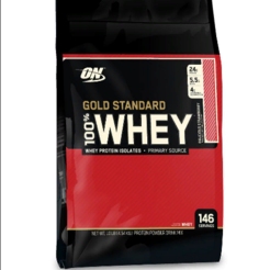 Протеин сывороточный изолят Optimum Nutrition 100 % Whey protein Gold standard 4540 г Delicious Strawberrysr29164 - фото 1