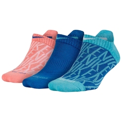 Носки Nike Womens Dri-FIT Cushion Graphic No-Show Training Socks (3 Pair) SX5500-909 - фото 1
