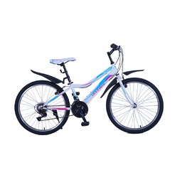 Велосипед Veltory (24V-4004) бело-голубойВелосипед Veltory (24V-4004) бело-голубой - фото 1