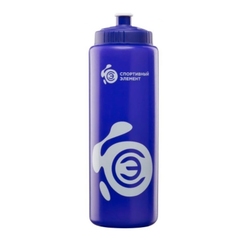 2DТрейд Бутылка «Азурит» 1000 мл синяя бутылка с белым логотипомsr13453 - фото 1