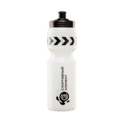2DТрейд Бутылка «Халцедон» 500 мл белая бутылка с черной крышкой, чёрным носиком. Чёрный логотипsr13456 - фото 1