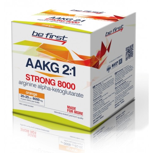 Be First AAKG 8000 STRONG (20 амп Х 25 мл) цитрусовый микс sr714