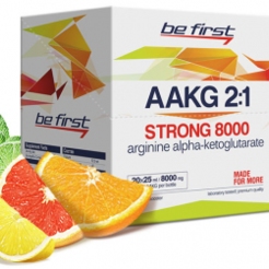 Be First AAKG 8000 STRONG (20 амп Х 25 мл) цитрусовый миксsr714 - фото 2