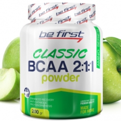 Be First BCAA 2:1:1 CLASSIC powder 200 г яблокоsr602 - фото 2