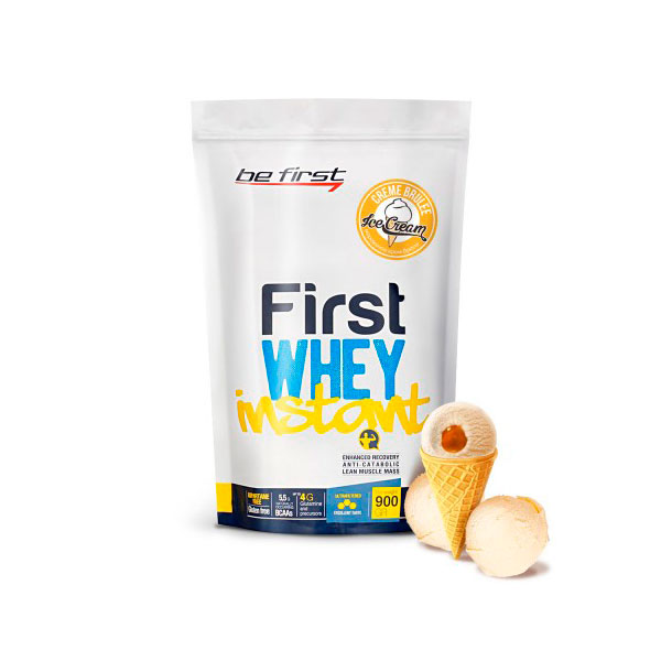Сывороточный протеин Be First First Whey instant 900 г крем-брюле sr867