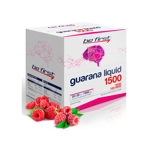 Be First Guarana Liquid 1500 (20 амп Х 25 мл) малина sr934