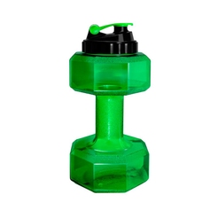 Be First Бутылка-гантеля для воды БЕЗ ЛОГОТИПА (SN6010-Green-NO) 2200 мл зеленаяsr853 - фото 1