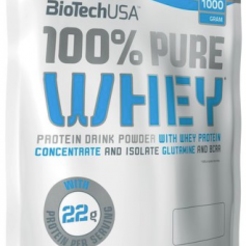 Сывороточный протеин BioTech USA 100% Pure Whey 1000 г клубникаsr29724 - фото 2