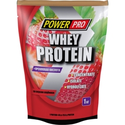 Сывороточный протеин PowerPro Whey Protein 1000 г Клубникаsr33877 - фото 1