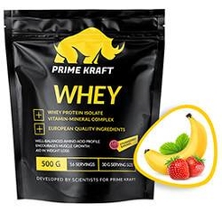 Сывороточный протеин Prime Kraft Whey protein (напиток сухой ДС) 500 г Клубника-бананsr33838 - фото 1