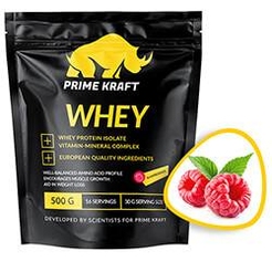 Сывороточный протеин Prime Kraft Whey protein (спец. пищевой продукт СГР) 500 г Малинаsr33827 - фото 1