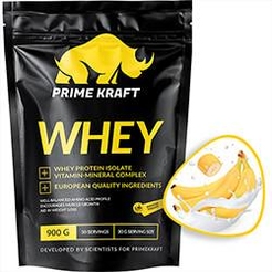 Сывороточный протеин Prime Kraft Whey protein (спец. пищевой продукт СГР) 900 г Банановый йогуртsr33814 - фото 1