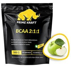 Prime Kraft BCAA 2:1:1 (напиток сухой ДС) 500 г green applesr33778 - фото 1