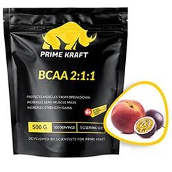 Prime Kraft BCAA 2:1:1 (спец. пищевой продукт СГР) 500 г peach-passion fruitsr33772 - фото 1