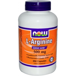 NOW L-Arginine 500 mg 250 капсsr34900 - фото 1