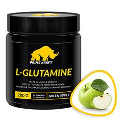 Аминокислоты Prime Kraft L-Glutamine    200  green apple sr33803