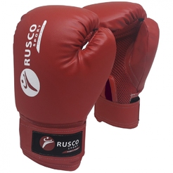 Перчатки боксерские Rusco Sport детские, к/з красный  10 унцийП000002145 - фото 1