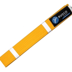 Пояс для единоборств RUSCO Sport желтый  2,4П000006341 - фото 1