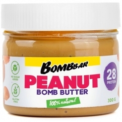 Bombbar Паста натуральная Peanut bomb butter (12 шт в уп) 300 г классическаяsr29130 - фото 1