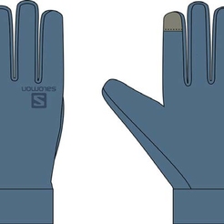 Перчатки Salomon Gloves Agile Warm Glove U Copen_blueLC1410500 - фото 3