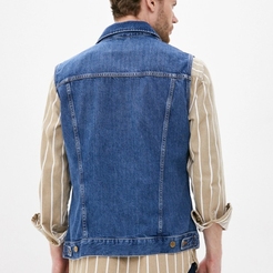 Куртка джинсовая Wrangler Denim Vest Bora BlueW447Q318F - фото 3