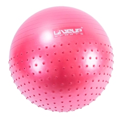 Массажный мяч LiveUp HALF MASSAGE BALL+9' handpumpLS3569 - фото 1