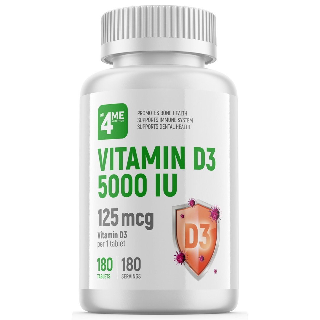 Витамины all4ME Vitamin D3 5000 IU 180  sr41906