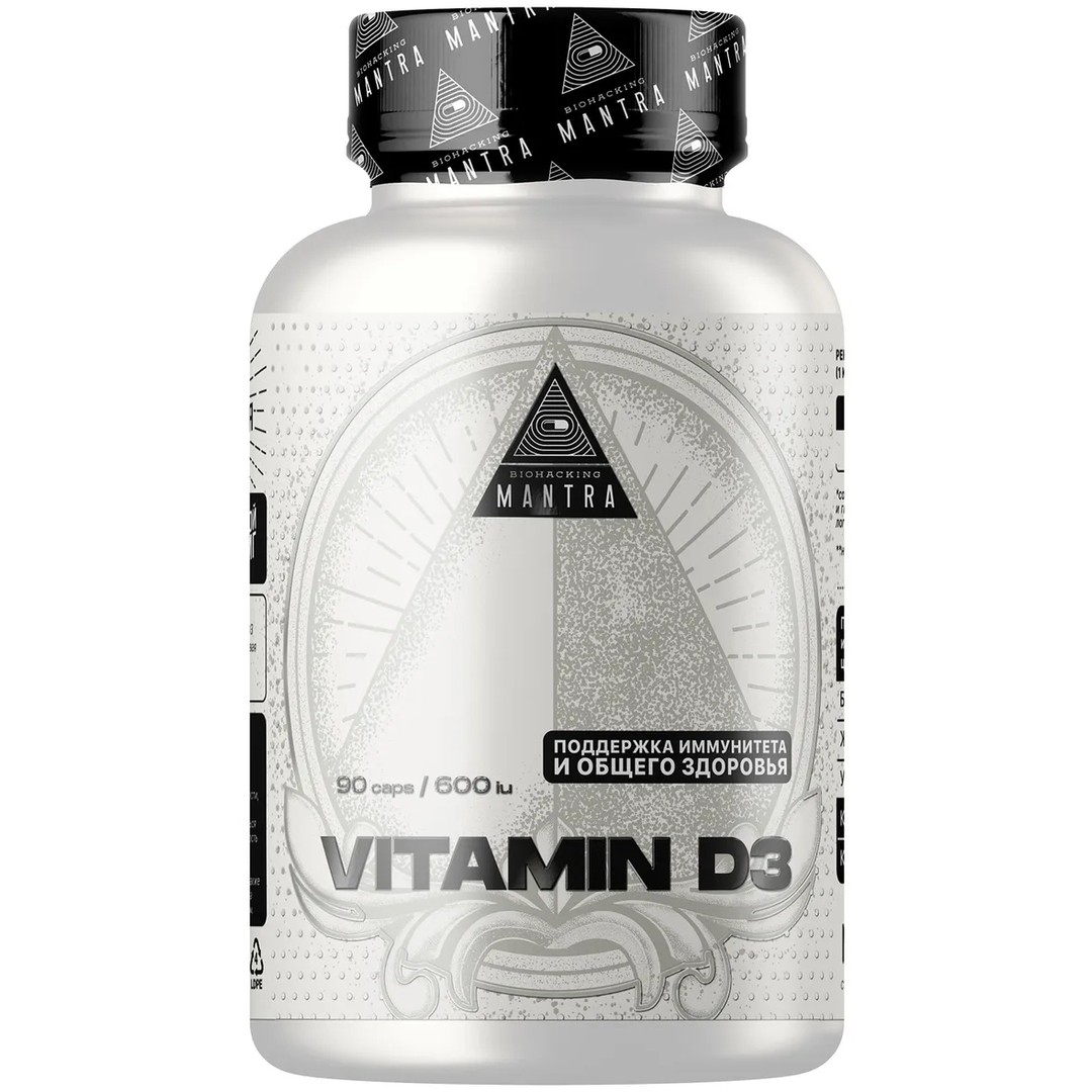 Витамины BIOHACKING MANTRA Vitamin D3 600 ME 90  sr40757