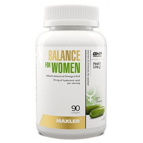 Полезные жиры Maxler Balance for Women vitamins and minerals with Omega-3 90 softgels sr42601