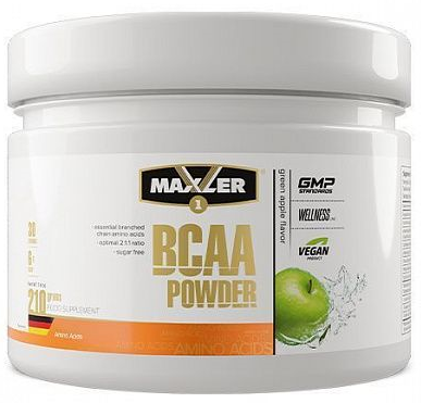 Maxler BCAA Powder 2:1:1 Sugar Free 210 г Green Apple sr40883