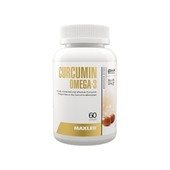 Полезные жиры Maxler Curcumin Omega 3 turmeric root extract MERIVA 60 softgelssr38415 - фото 1