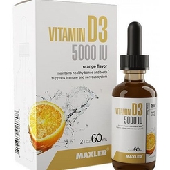 Витамины Maxler Vitamin D3 5000 IU drops 60  Orangesr39693 - фото 1