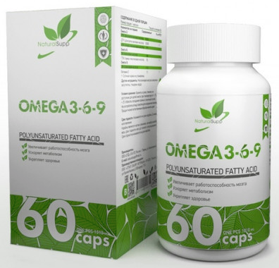 Полезные жиры NaturalSupp Omega 3-6-9 60  sr31228