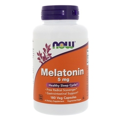 Улучшение сна NOW Melatonin 5 mg 180 vcapssr34955 - фото 1